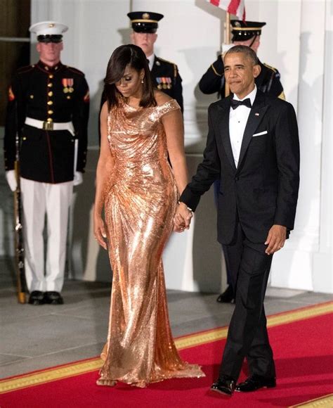 michelle obama vestito versace|obama rose gold versace.